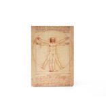 leeres Notizbuch A6,Leonardo Da Vinci, vitruvianischer Mann