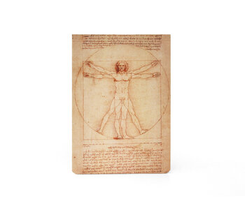 Blank notepad A6, Vitruvian Man,  Leonardo Da Vinci