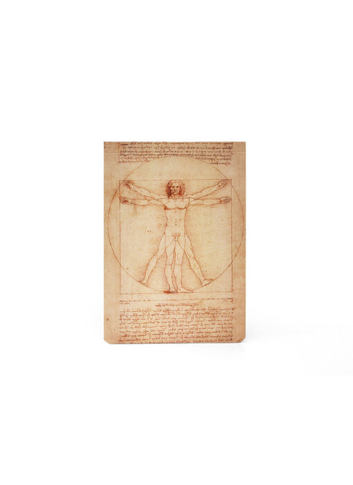 Blank notepad A6, Vitruvian Man,  Leonardo Da Vinci