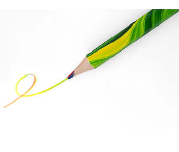 Crayon multicolore - Vert, jaune