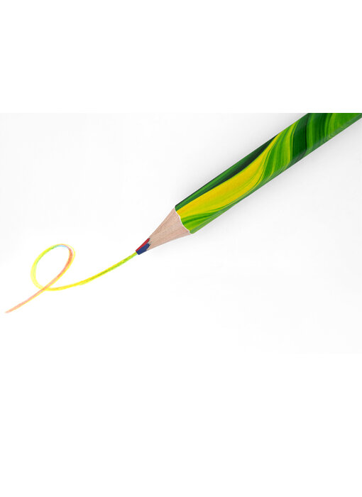 Crayon multicolore - Vert, jaune