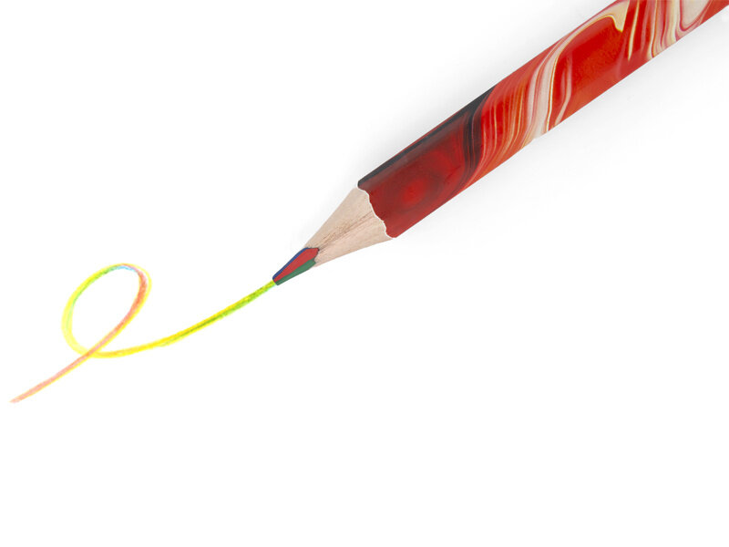 Crayon multicolore - Rouge