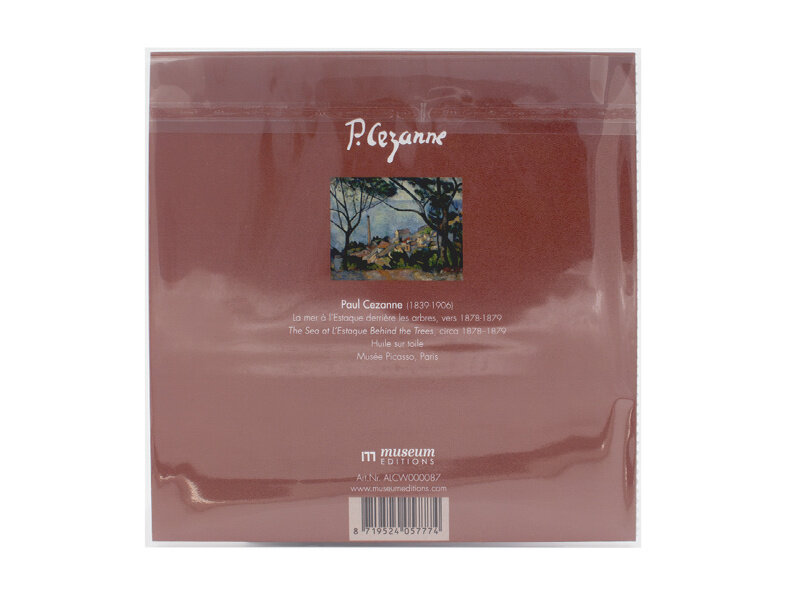 Brillenputztuch, Paul Cézanne,  Das Meer bei Estaque hinter den Bäumen