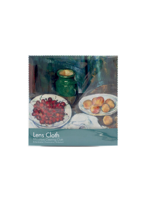 Lens cloth, 15x18 cm, Paul Cézanne,  Still life with a plate of cherries