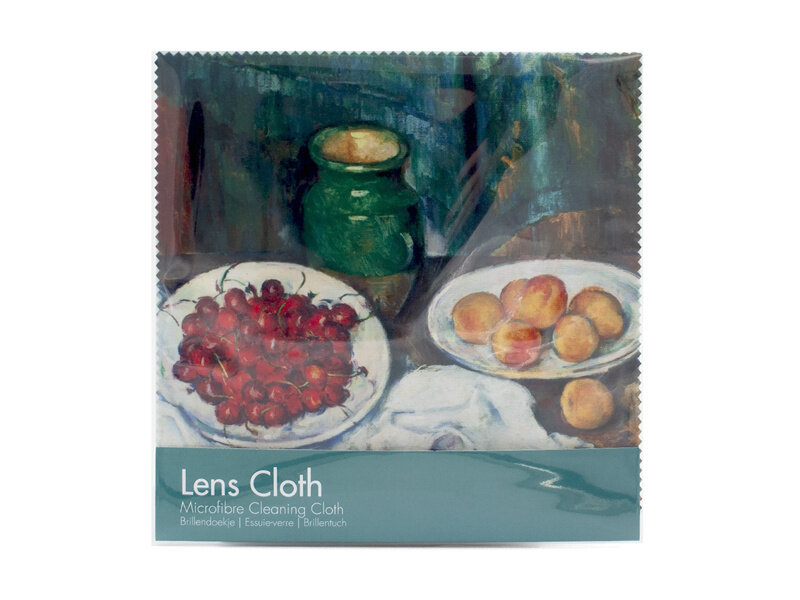 Lens cloth, Paul Cézanne,   Still life with a plate of cherries