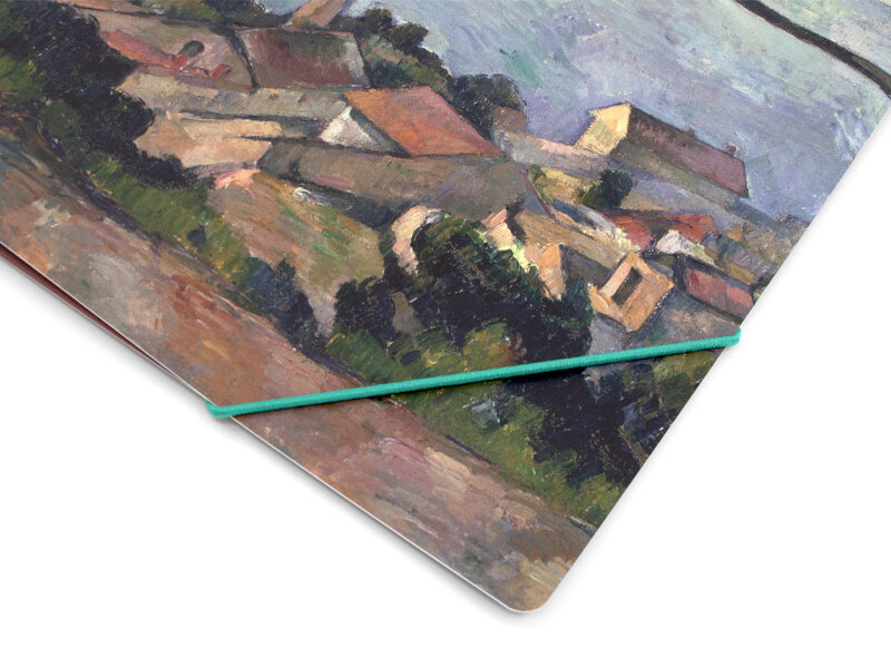 Documentenmap met elastiekje,  A4, Paul Cézanne,De zee bij l'Estaque achter de bomen
