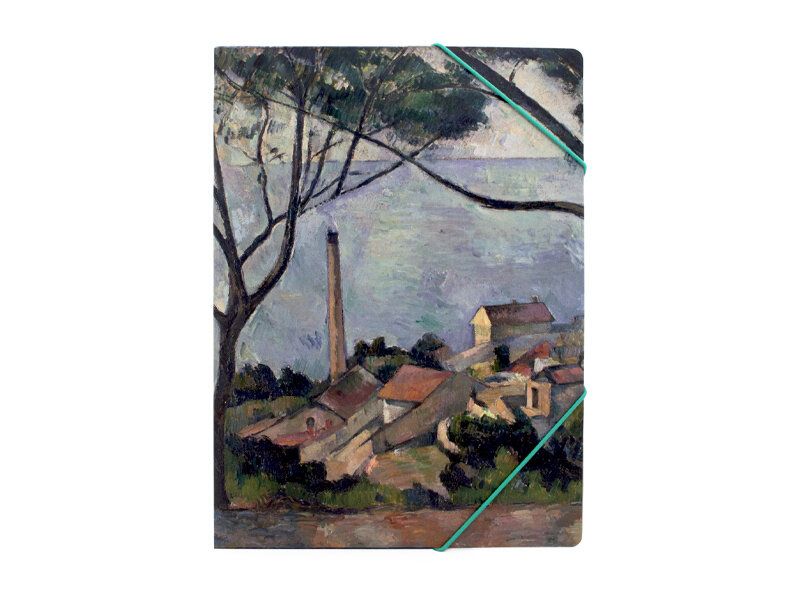 Portfolio with elastic closure A4 , Monet, Paul Cézanne, La mer à l’Estaqu