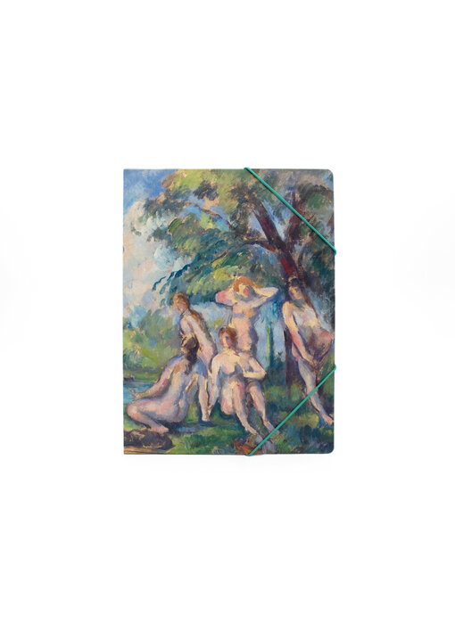 Paper file folder with elastic closure,  Paul Cézanne, The Bathers
