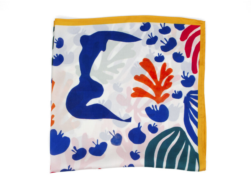 Écharpe, 68x68 cm, Henri Matisse, La Perruche et la Sirène