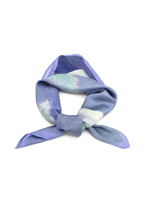 Bufanda, 68x68 cm, Claude Monet, Nenúfares a la luz del atardecer