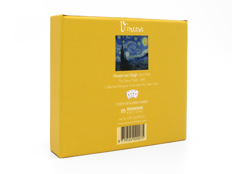 Lot de 2 jeux de cartes, La nuit étoillée, Vincent van Gogh