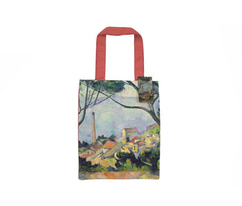Sac en coton, avec doublure, Paul Cézanne, La mer à l'Estaque derrière les arbres