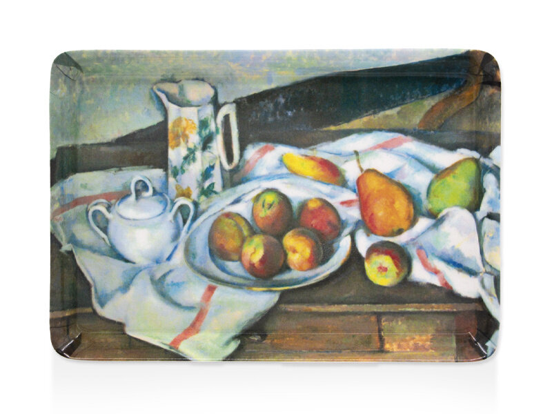 Serviertablett Mini, Cézanne, Stillleben mit Pfirsichen und Birnen