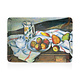Plateau de service mini, 21 x 14 cm, Cézanne, Nature morte aux pêches et aux poires