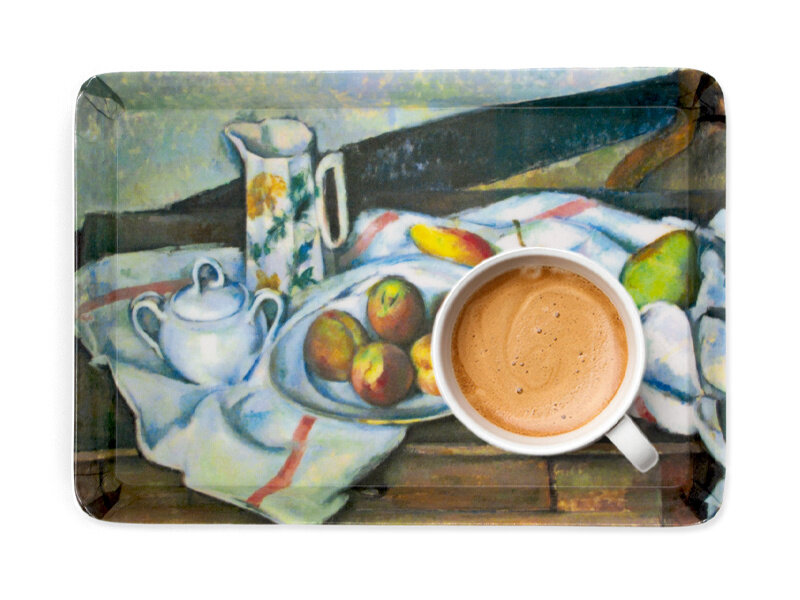 Serviertablett Mini, Cézanne, Stillleben mit Pfirsichen und Birnen
