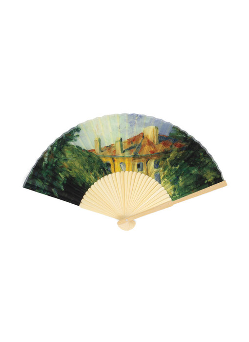 Fächer, Paul Cézanne,  Das Haus von Jas de Bouffan