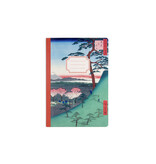 Cotton Sewn Notebook , A5,  Hiroshige, Mount Fuji from Meguro