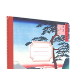 Cotton Sewn Notebook , A5,  Hiroshige, Mount Fuji from Meguro