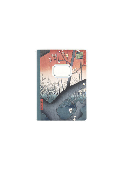 Carnet avec dos cousu en coton, Hiroshige, Le verger de pruniers à Kameido