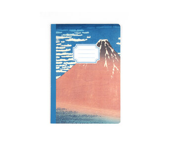 Cotton Sewn Notebook , A5,  Hokusai,  Fine Wind, Clear Morning