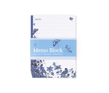 Memo Block, Pájaros azules de Delft