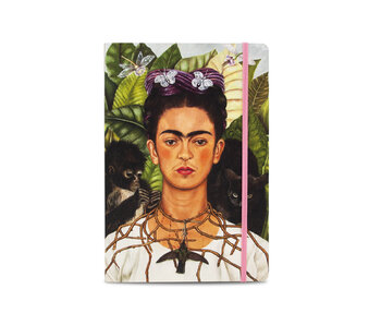 Cuaderno de tapa blanda, A5, Frida Kahlo, Autorretrato  -con Collar de Espinas