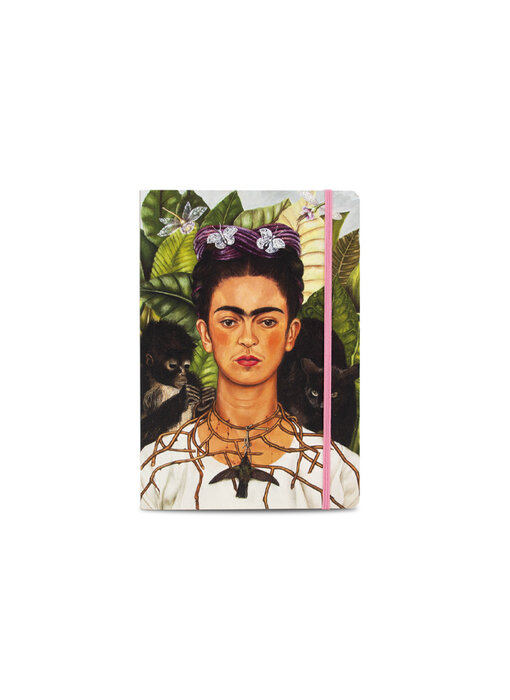 Softcover Book A5 ,   Frida kahlo, Self Portrait -hummingbird