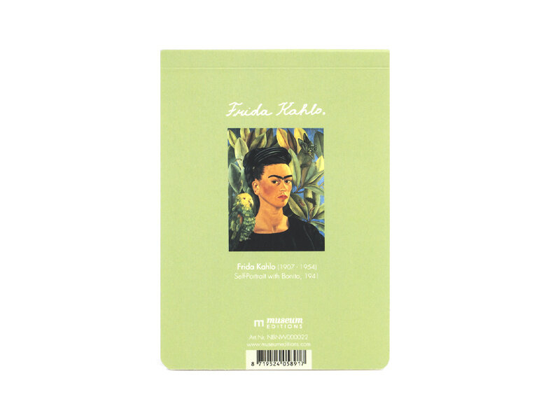 Bloc de notas en blanco A6,  Frida Kahlo, Autorretrato  -Bonito