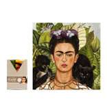 Schal, 68x68cm, 100% Seide, Frida Kahlo, Selbstporträt mit Dornenhalsband und Kolibri