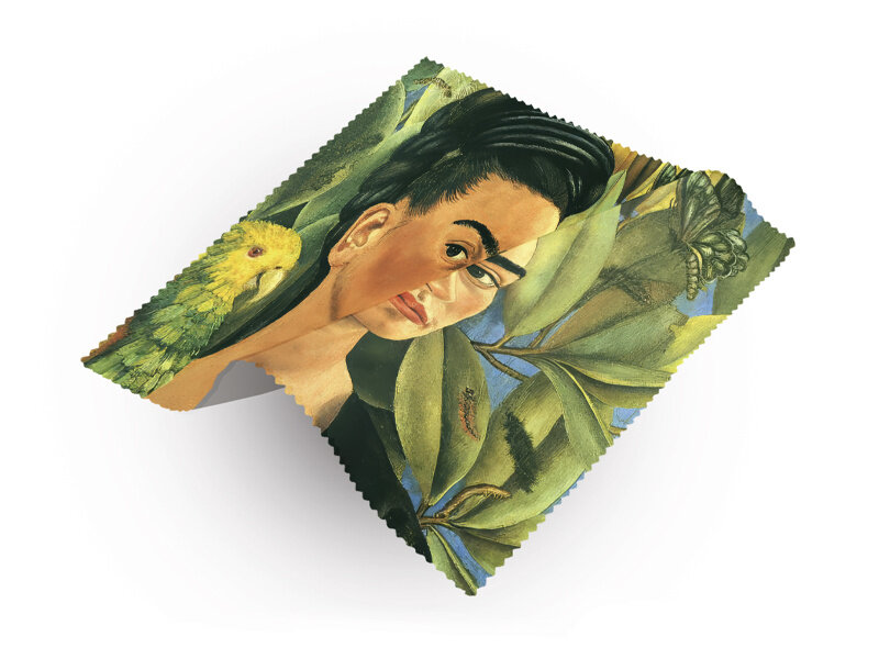 Lens cloth, 15x15 cm,   Frida kahlo, Self-Portrait with Bonito