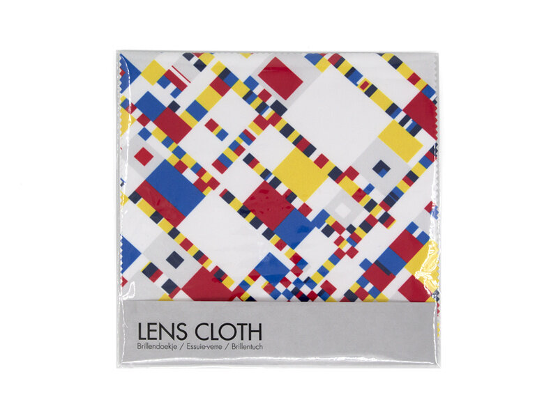 Lens cloth, 15 x 15 cm,  Mondrian - Boogie Woogie
