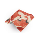 Essui-verre, Haori féminin avec des grues blanches et rouges