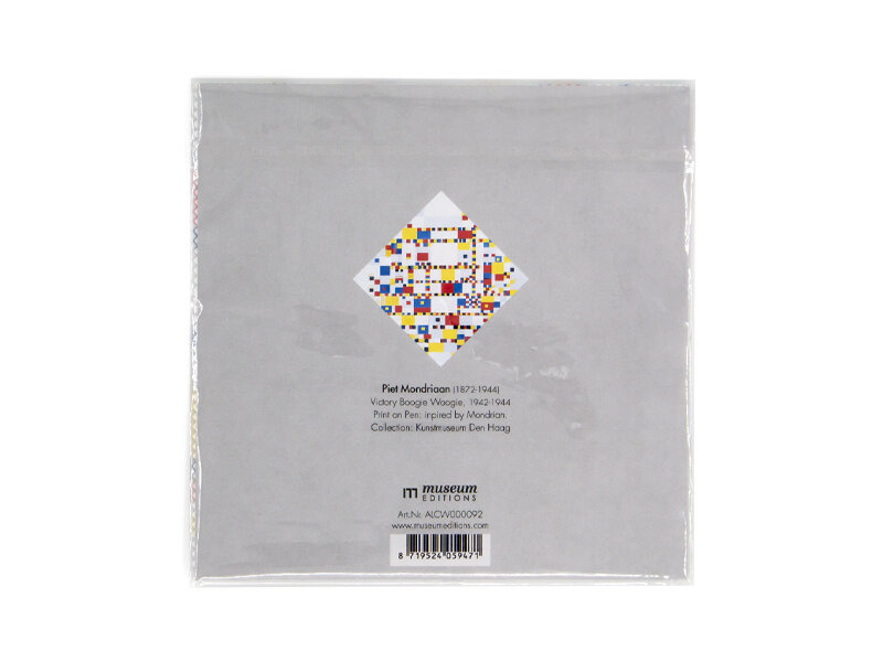 Lens cloth, 15 x 15 cm,  Mondrian - Boogie Woogie