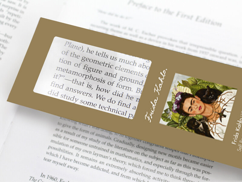 Boekenlegger met loep, Frida Kahlo