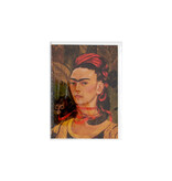 Tarjeta doble con sobre, Frida Kahlo, Autorretrato con mono y lazos rojos