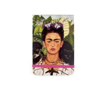 Pocket Note A7,  Frida Kahlo, zelfportret met doornenketting en kolibrie
