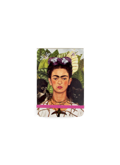 Pocket Note A7,  Frida Kahlo, zelfportret met doornenketting en kolibrie