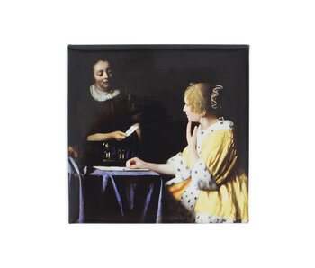 Kühlschrankmagnet, Dame und Magd, Vermeer