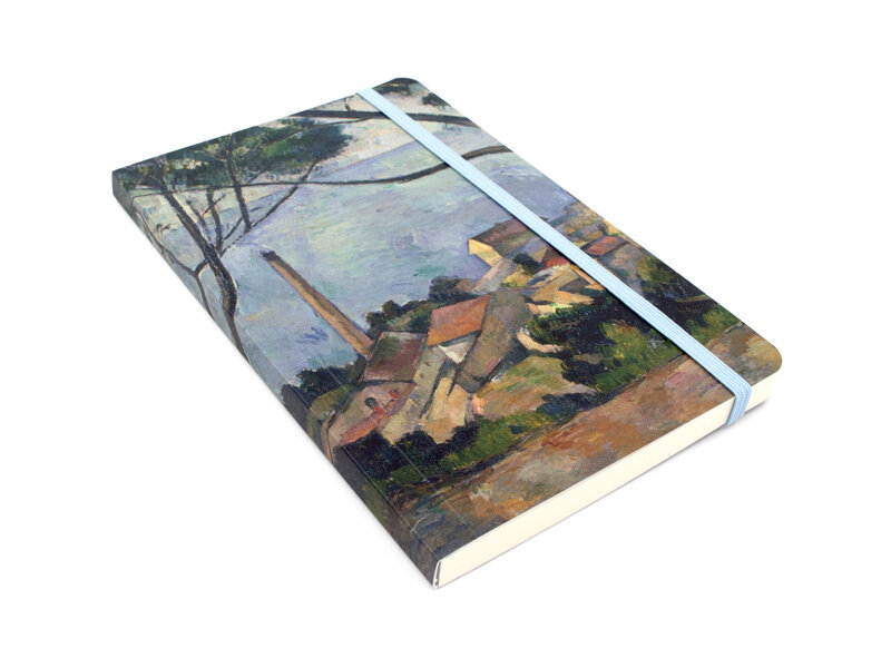 Cuaderno de tapa blanda, A6,Cezanne, El mar en Estaque