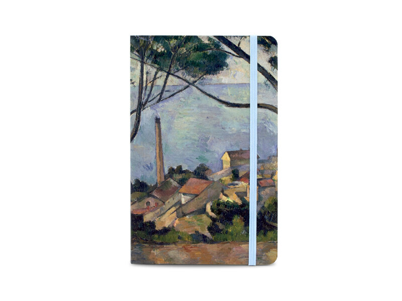 Carnet couverture souple, A6, Cezanne,  La mer à l’Estaque derrière les a