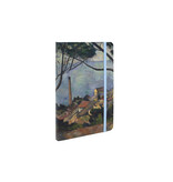 Softcover Notebook A6,Cezanne, The sea at l'Estaque behind the trees