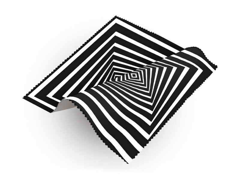 Chiffon à lunettes, 15 x 15 cm, motif optique