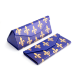 Étui à lunettes pliable + chiffon pour lunettes, Fleur de Lys Étui à lunettes pliable + chiffon pour lunettes, Fleur de Lys