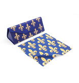 Étui à lunettes pliable + chiffon pour lunettes, Fleur de Lys Étui à lunettes pliable + chiffon pour lunettes, Fleur de Lys