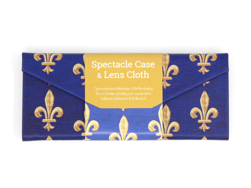Funda de gafas plegable+ chiffon à lunettes, Fleur de Lys