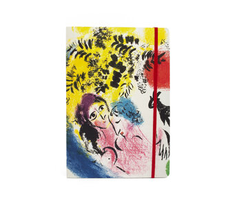 Softcover notitieboekje, A5,  Marc Chagall, Lovers under red sun