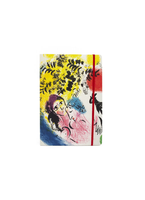 Softcover-Notizbuch, A5, Marc Chagall, Lovers under red sun