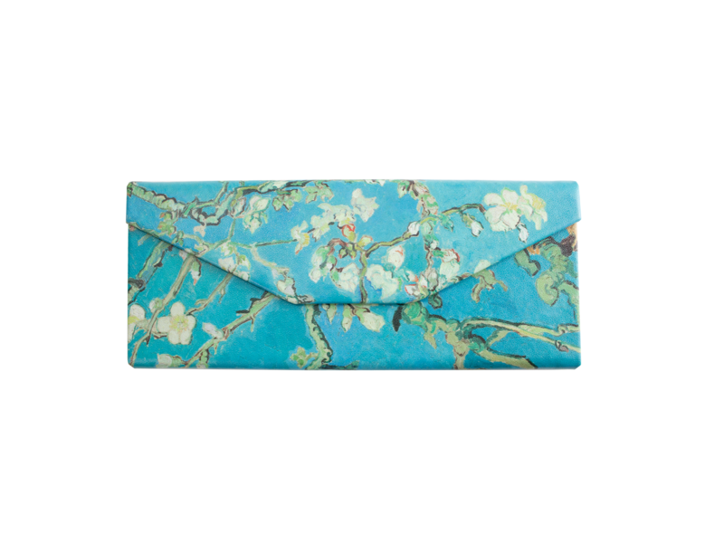 Etui à lunettes pliable + chiffon pour lentilles,  Vincent van Gogh,  fleur d'amandier