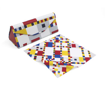 Étui à lunettes pliable,  + chiffon pour lentilles, Mondrian, Boogie Woogie