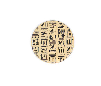 Miroir de poche,  Ø 80mm, hiéroglyphes égyptiens